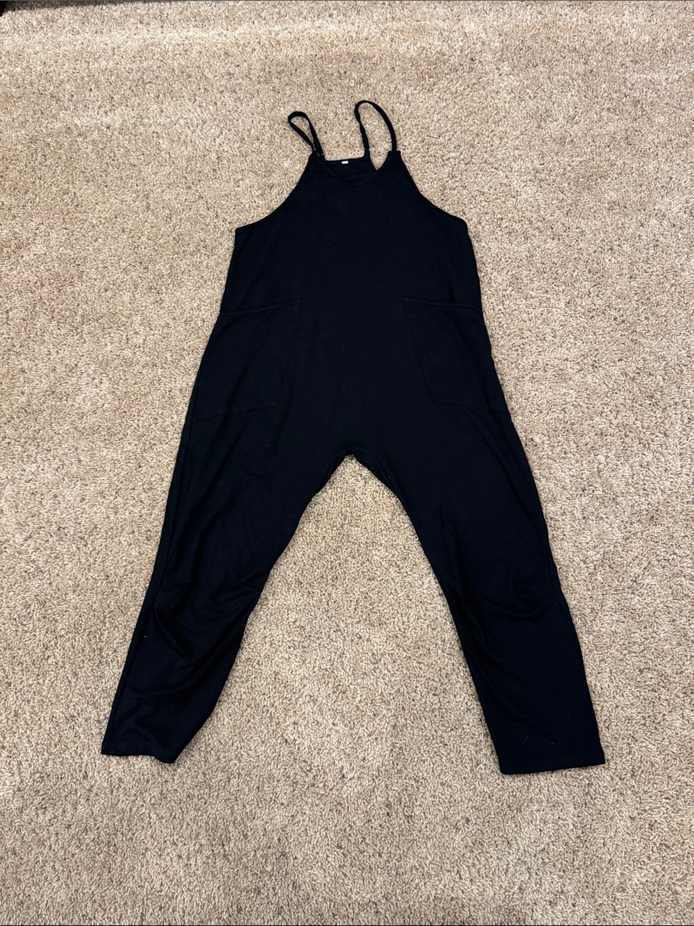 Women’s Black Relaxed Strap Jumpsuit